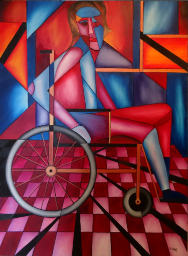 Painting titled "Vivre Ensemble" by Romuald Canas Chico, Original Artwork, Oil