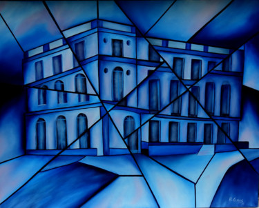 Peinture intitulée "Chateau de Buc" par Romuald Canas Chico, Œuvre d'art originale, Huile