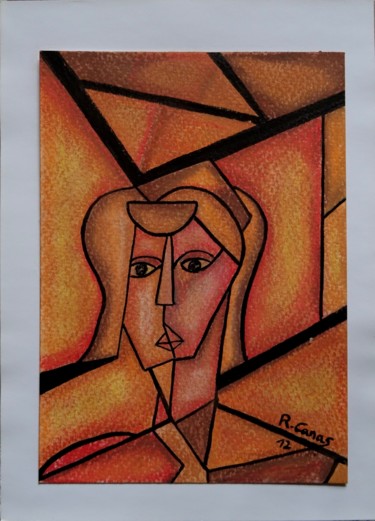 Painting titled "Portrait" by Romuald Canas Chico, Original Artwork