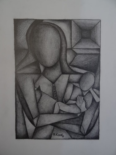 Drawing titled "Attachement sans fa…" by Romuald Canas Chico, Original Artwork