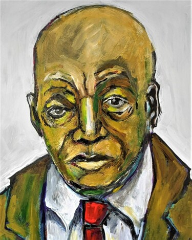 Painting titled "John Lewis" by Ron Kammer, Original Artwork, Acrylic