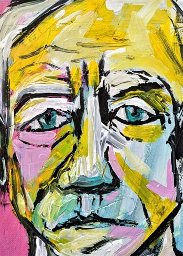 Pintura intitulada "Jimmy Carter" por Ron Kammer, Obras de arte originais, Acrílico
