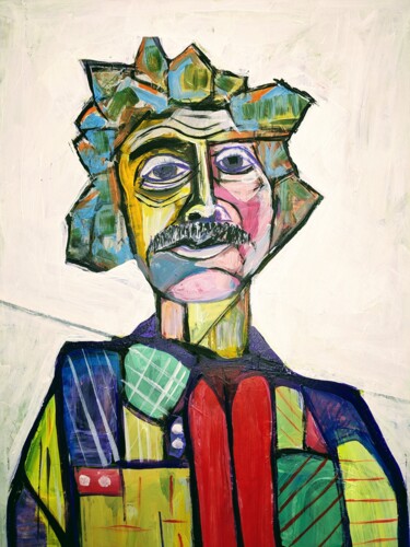 Malerei mit dem Titel "Albert Einstein Dre…" von Ron Kammer, Original-Kunstwerk, Acryl