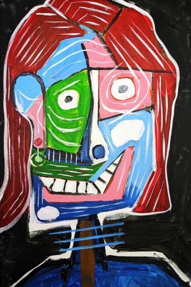 Malerei mit dem Titel "Adele" von Ron Kammer, Original-Kunstwerk, Acryl