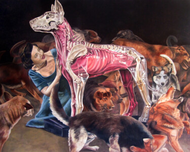 Peinture intitulée "OBRA DE ARTE “SÍNDR…" par Ronald Chibuque, Œuvre d'art originale, Huile