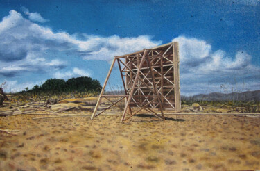Pintura intitulada "Obra R-Trotopía 01…" por Ronald Chibuque, Obras de arte originais, Óleo