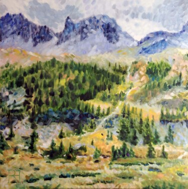 Painting titled "Le Ruisseau des Sag…" by Ronald Houriez, Original Artwork, Oil