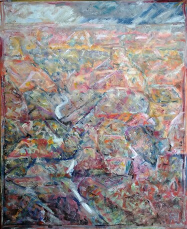 Pintura intitulada "Grand Canyon 1" por Ronald Houriez, Obras de arte originais, Óleo