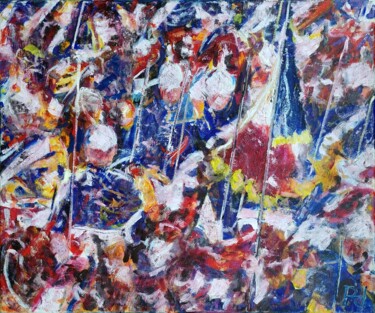 Painting titled "14 Juillet" by Ronald Houriez, Original Artwork, Oil