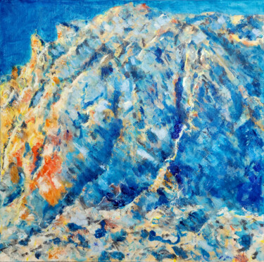 Pittura intitolato "Montagne" da Ronald Houriez, Opera d'arte originale, Olio