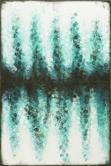 Painting titled "Boiling Bubbles Lig…" by Ronald Hunter, Original Artwork, Acrylic Mounted on Wood Stretcher frame