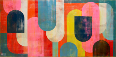 Ζωγραφική με τίτλο "Traffic Full Color…" από Ronald Hunter, Αυθεντικά έργα τέχνης, Ακρυλικό Τοποθετήθηκε στο Ξύλινο φορείο σ…