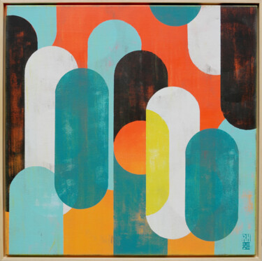 Peinture intitulée "Traffic Sunny & Blu…" par Ronald Hunter, Œuvre d'art originale, Acrylique Monté sur Châssis en bois