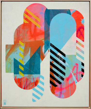 Картина под названием "ICON #9" - Ronald Hunter, Подлинное произведение искусства, Акрил Установлен на Деревянная рама для н…