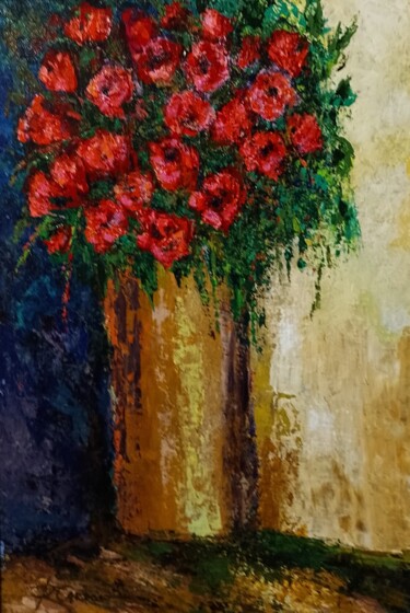 Painting titled "LE BOUQUET" by Ronaldo Cardoso - Mikyodd, Original Artwork, Acrylic Mounted on Wood Stretcher frame