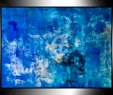 Pittura intitolato "Blue Layers-120cmx1…" da Weigand, Opera d'arte originale