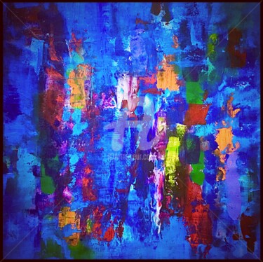 Painting titled "here-now-70x70" by Weigand, Original Artwork