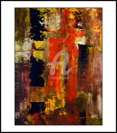 Peinture intitulée "layers-40x50-panel.…" par Weigand, Œuvre d'art originale, Acrylique