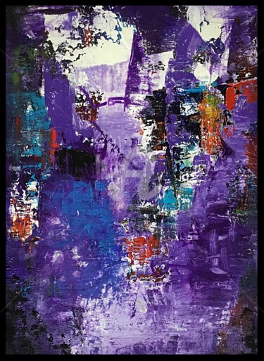 Pintura intitulada "Violet 50x70" por Weigand, Obras de arte originais, Acrílico