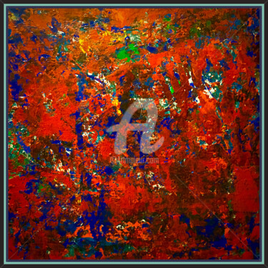 Peinture intitulée "Red" par Weigand, Œuvre d'art originale, Acrylique