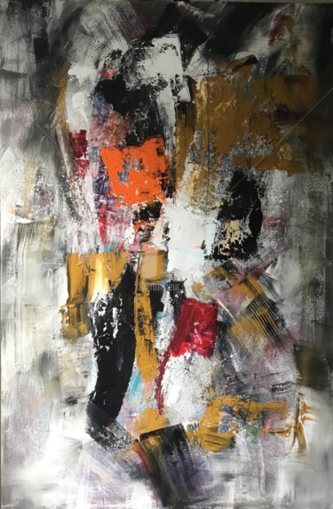 Malerei mit dem Titel "Stay 80x120c" von Weigand, Original-Kunstwerk, Acryl