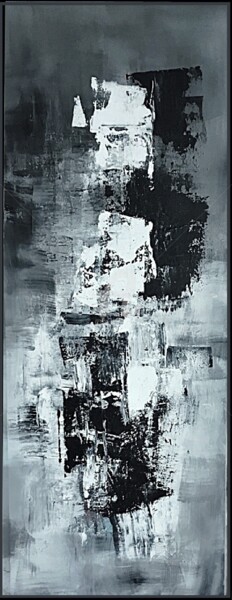 Pittura intitolato "Black&White 63x151cm" da Weigand, Opera d'arte originale, Acrilico