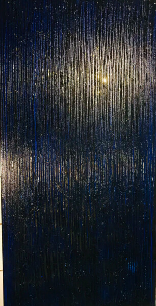Peinture intitulée "Plongée Dans Les Ab…" par Ronan Martin, Œuvre d'art originale, Pigments Monté sur Châssis en bois