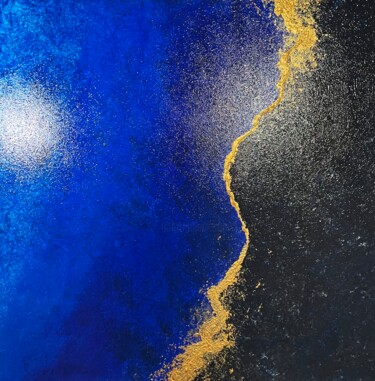 Картина под названием "Thunderstorm" - Ronan Martin, Подлинное произведение искусства, Пигменты Установлен на Деревянная рам…