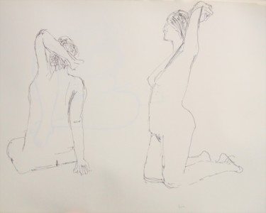 Drawing titled "Pauses" by Ronan Le Morvan, Original Artwork, Pencil