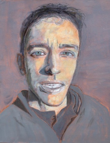 Peinture intitulée "Autoportrait" par Ronan Le Morvan, Œuvre d'art originale, Huile