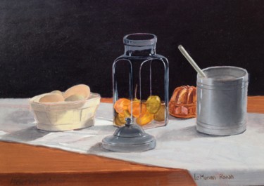 Painting titled "Les fruits confits" by Ronan Le Morvan, Original Artwork, Oil