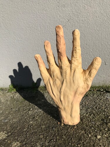 Sculpture intitulée "La main" par Ronan Le Morvan, Œuvre d'art originale, Argile