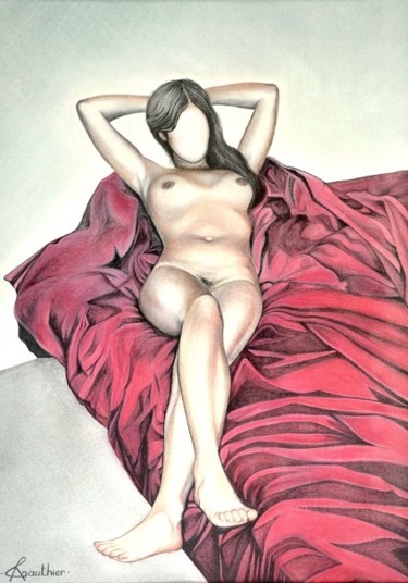 Painting titled "Etude de nu" by Ronan Gauthier, Original Artwork