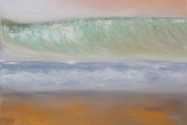 Peinture intitulée "Wave (pas de cadre)" par Ronan Gauthier, Œuvre d'art originale, Huile