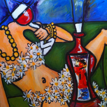 Painting titled "One into Wine" by Ronda Richley, Original Artwork, Other