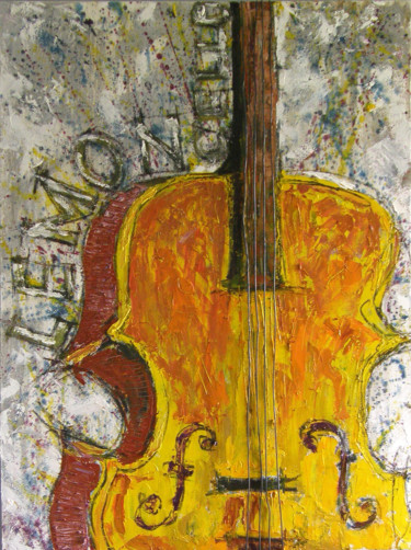 Painting titled "Lemon Cello" by Ronda Richley, Original Artwork, Other