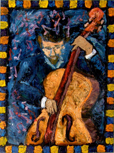 Painting titled "The Cellist" by Ronda Richley, Original Artwork, Other