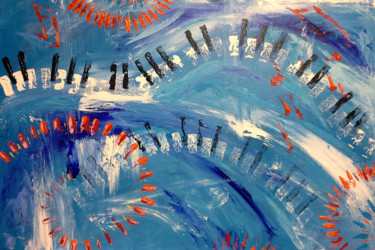 Malerei mit dem Titel "Jazzed" von Ronda Richley, Original-Kunstwerk, Öl