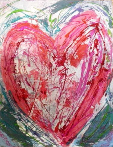 Painting titled "Open Heart" by Ronda Richley, Original Artwork, Oil