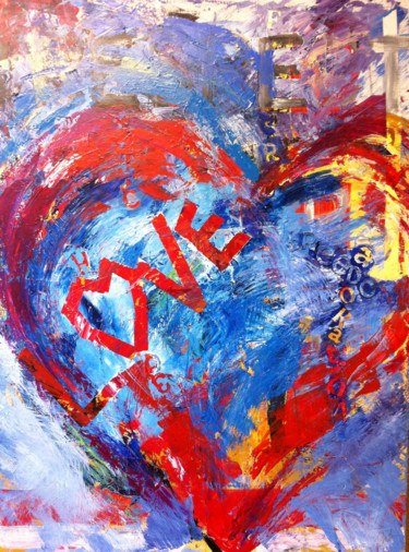 Peinture intitulée "Love" par Ronda Richley, Œuvre d'art originale, Huile