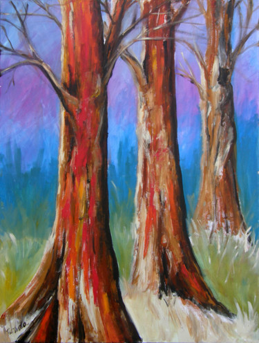 Malerei mit dem Titel "Three to Tango" von Ronda Richley, Original-Kunstwerk, Acryl