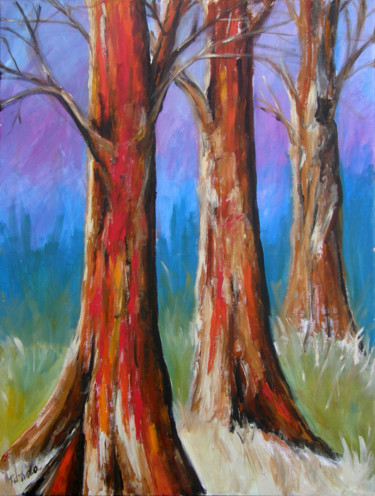 Painting titled "Three to Tango" by Ronda Richley, Original Artwork, Acrylic