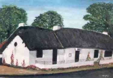 Peinture intitulée "maison du marais" par Dominique Rondeau, Œuvre d'art originale