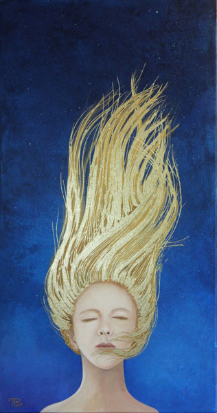 Painting titled "Mistral" by Paule Bernard Roussel, Original Artwork, Acrylic Mounted on Wood Stretcher frame