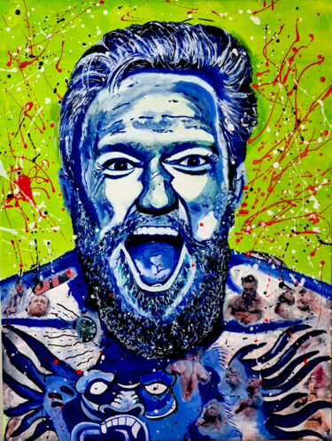 Peinture intitulée "Conor McGregor" par Rondinelli Patrick (Whoisrick), Œuvre d'art originale, Acrylique
