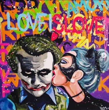 Malerei mit dem Titel "LOVE IS LOVE" von Rondinelli Patrick (Whoisrick), Original-Kunstwerk, Acryl