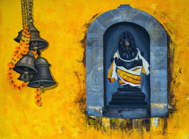 Pintura intitulada "Bharma Ganesh" por Roni Sarkar, Obras de arte originais, Acrílico