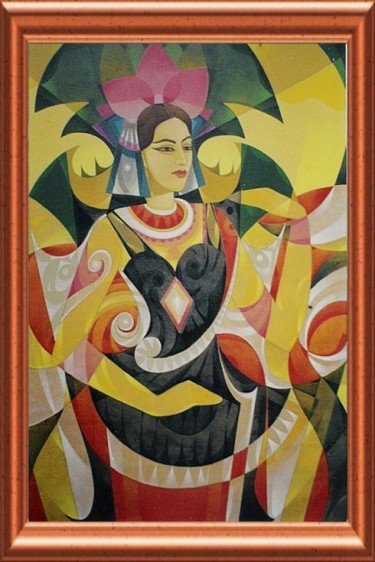 Painting titled "Goddess Of Romance" by Ronin, Original Artwork, Oil