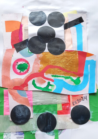Collages intitulée "cuba" par Ronnie Kolner, Œuvre d'art originale, Collages
