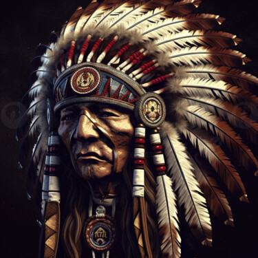 Digital Arts titled "chief" by Ronnie Kolner, Original Artwork, Non Manipulated Photography